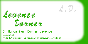 levente dorner business card
